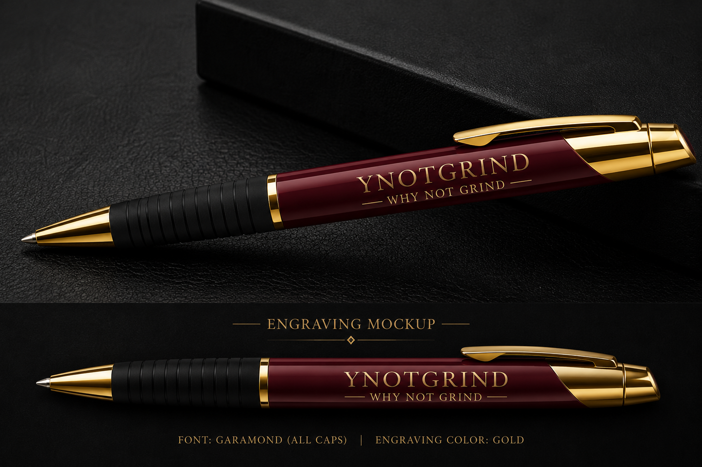 Engravable Brass Ballpoint Pen with Comfort Grip - Personalized Gift