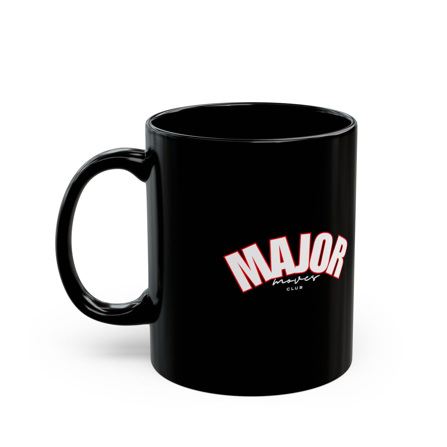 Major Vintage Logo Black Mug – 11oz & 15oz Coffee Cup