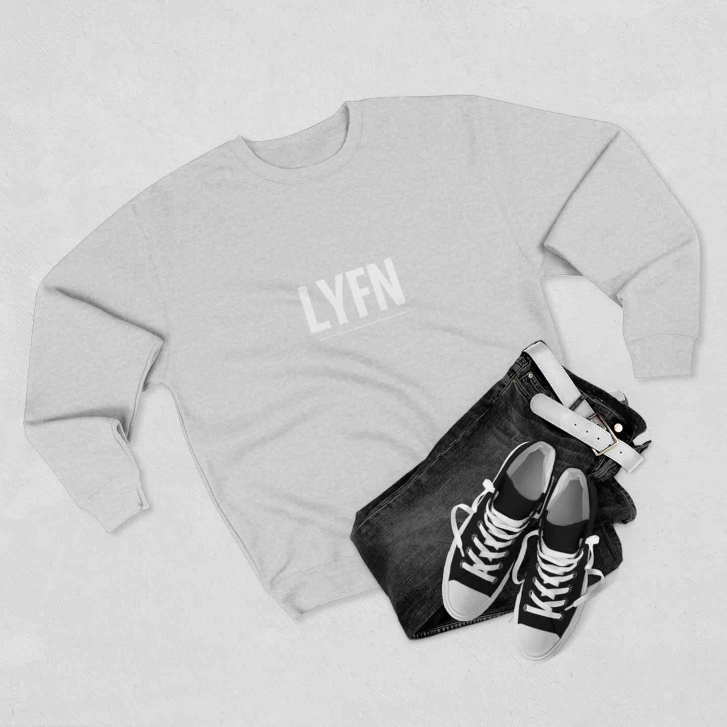 Casual Unisex Sweatshirt: Stylish Comfort for Everyday Wear, LYFN Graphic, Gift for Friends, Cozy Fashion, Wardrobe Essential