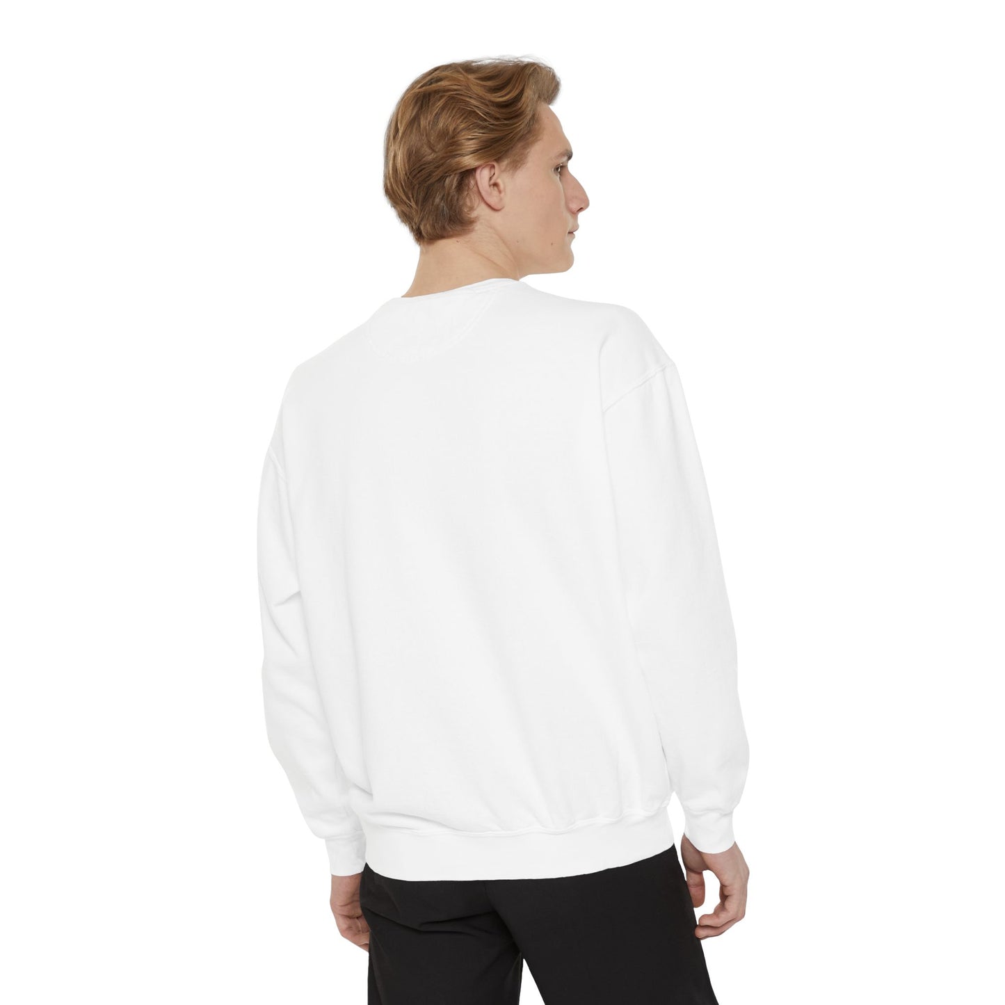 Ynot Retro Logo Sweatshirt — White Garment-Dyed Crewneck