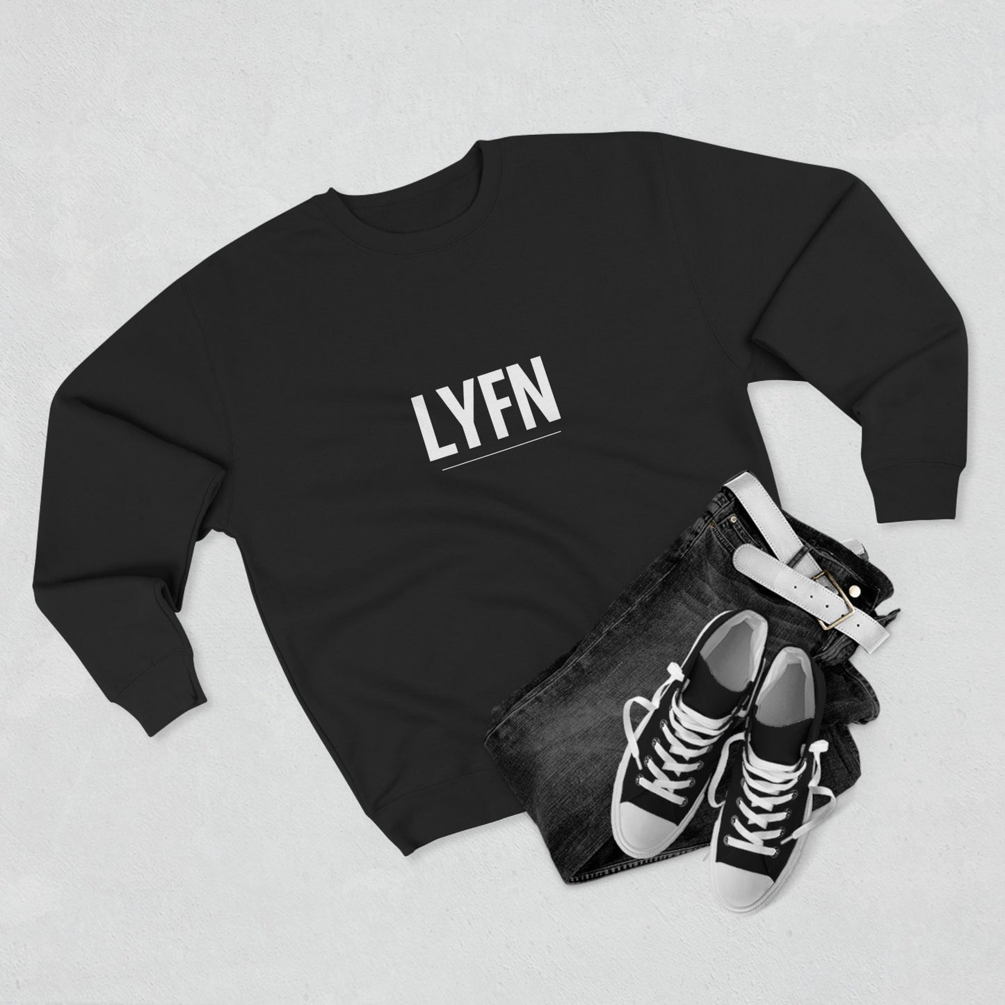Casual Unisex Sweatshirt: Stylish Comfort for Everyday Wear, LYFN Graphic, Gift for Friends, Cozy Fashion, Wardrobe Essential