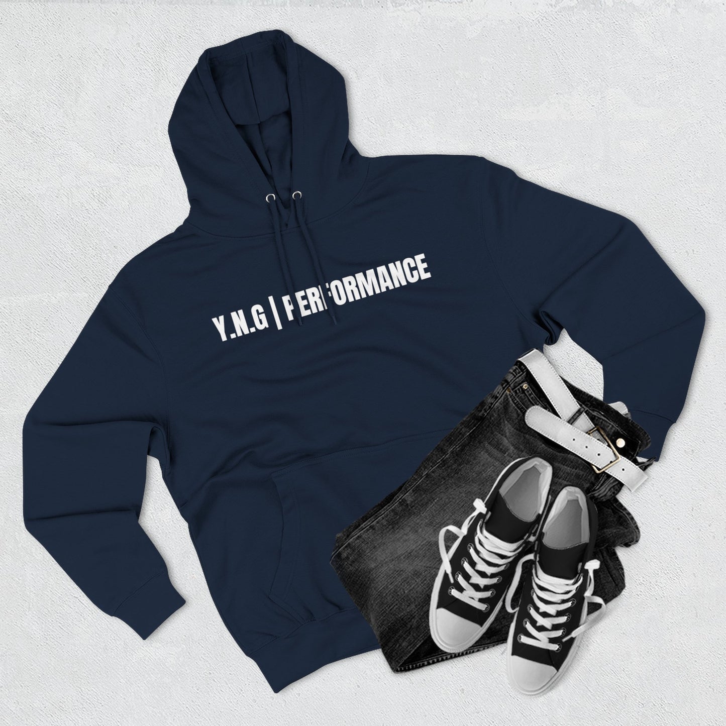 YnotGrind Performance Hoodie — Three-Panel Fleece Workout & Athletic Look