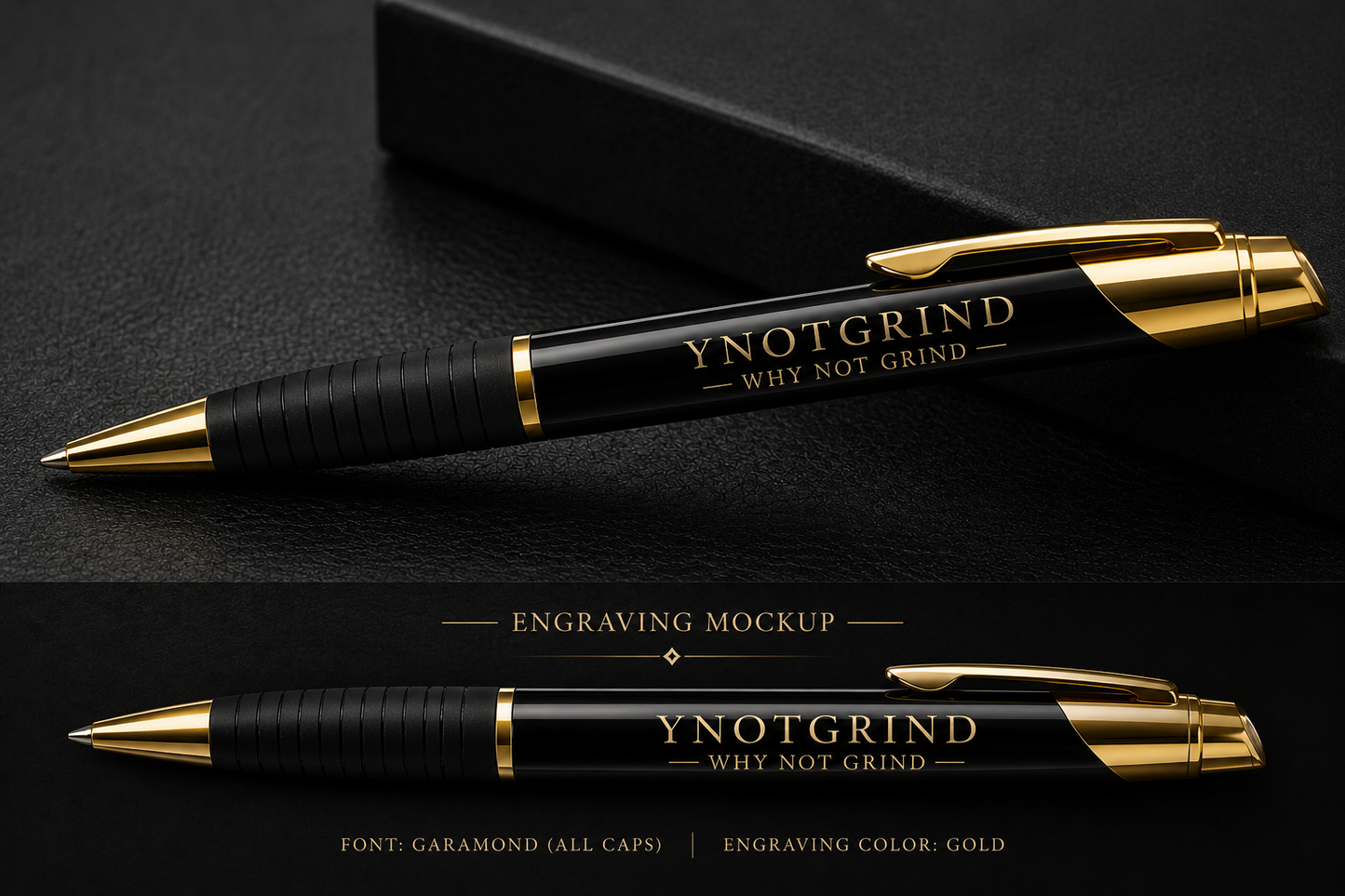 Engravable Brass Ballpoint Pen with Comfort Grip - Personalized Gift
