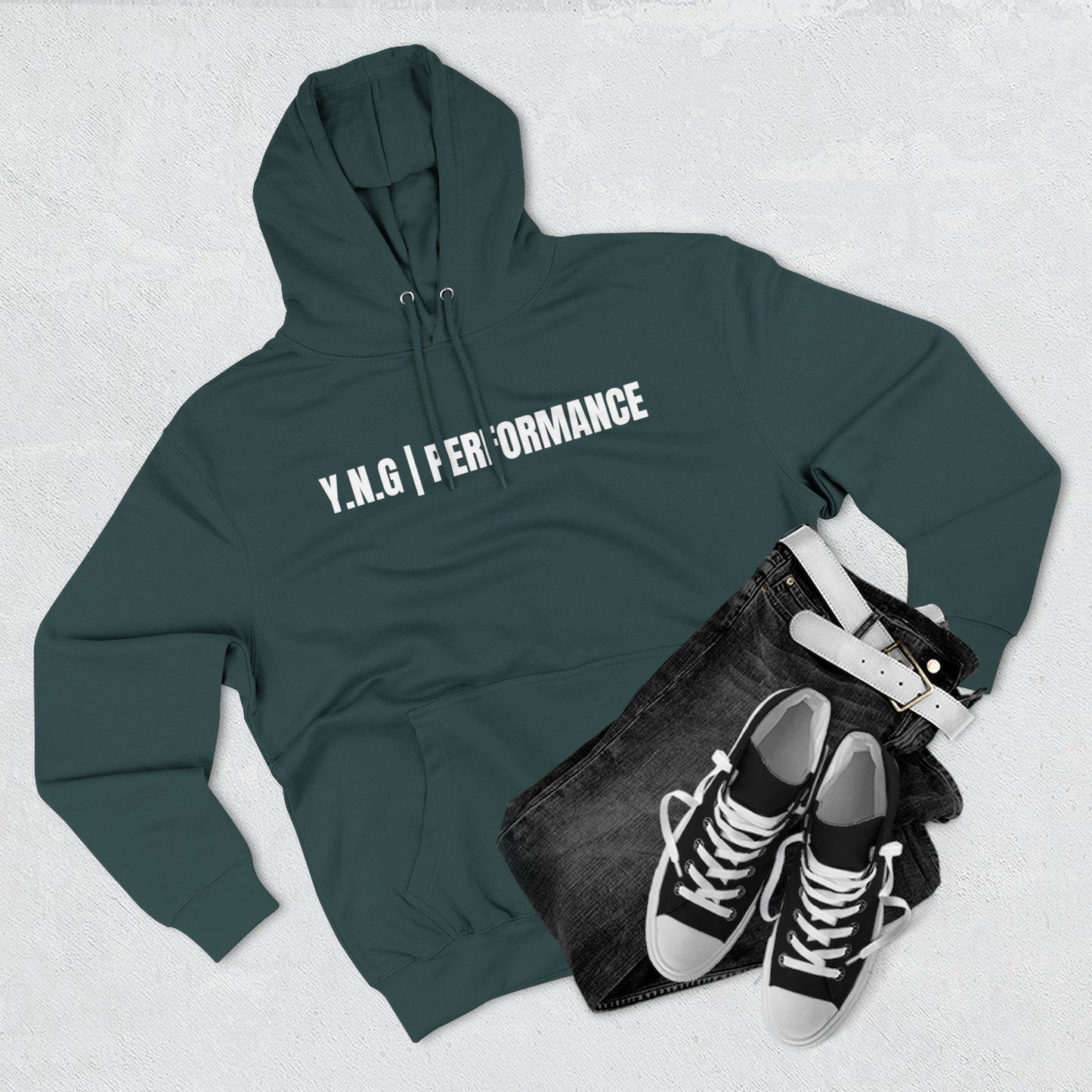 YnotGrind Performance Hoodie — Three-Panel Fleece Workout & Athletic Look