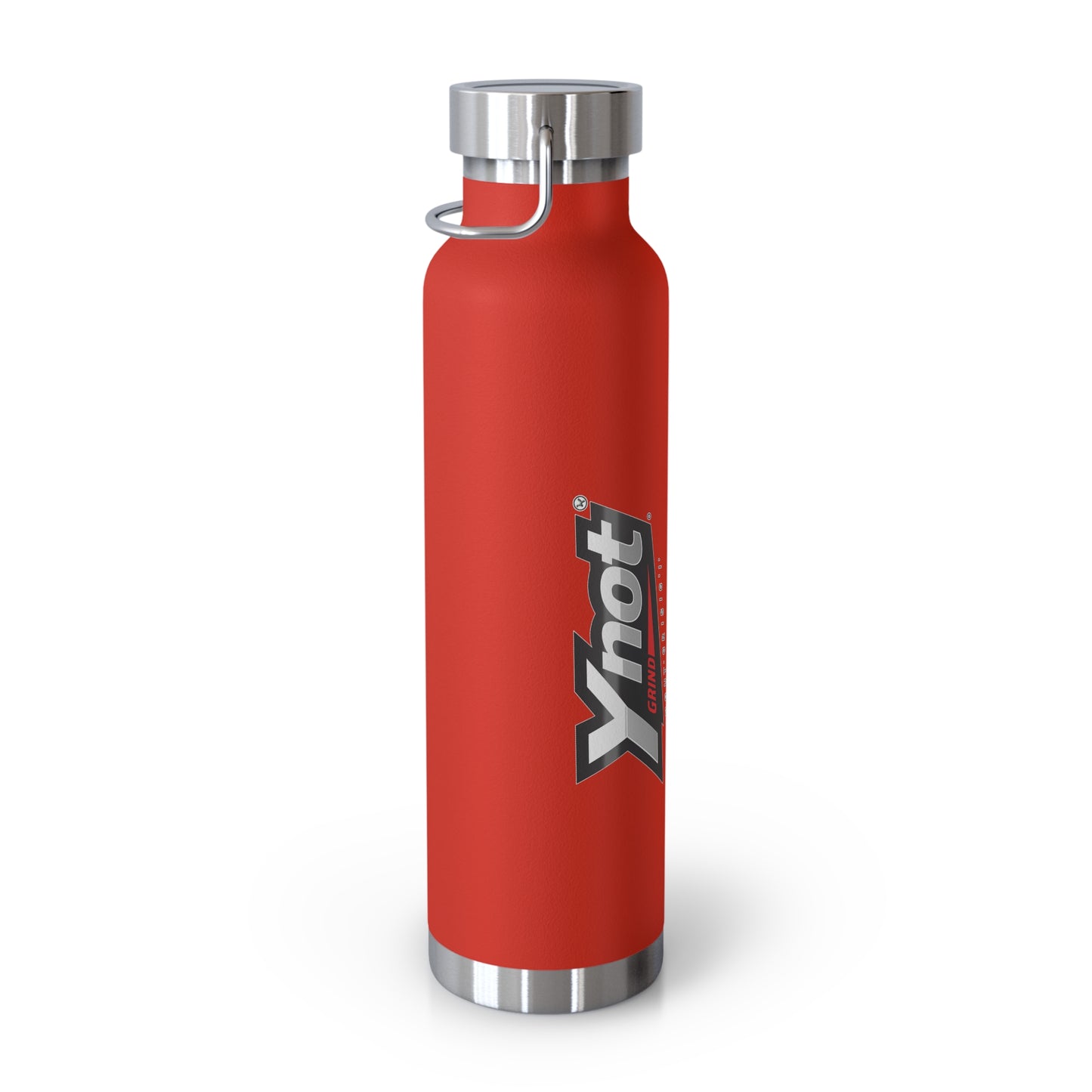 22oz Copper Vacuum Insulated Bottle — Red Stainless Water Bottle with Ynot Logo