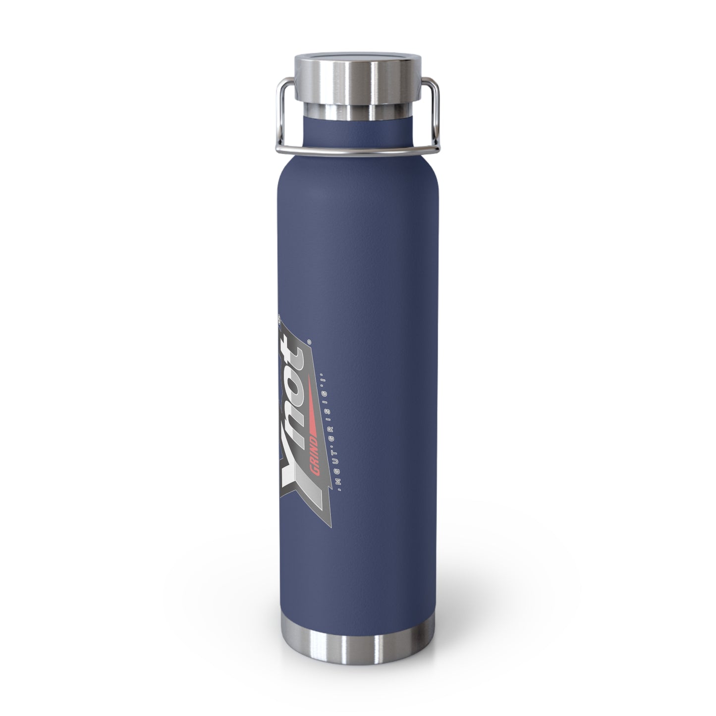 22oz Copper Vacuum Insulated Bottle — Red Stainless Water Bottle with Ynot Logo
