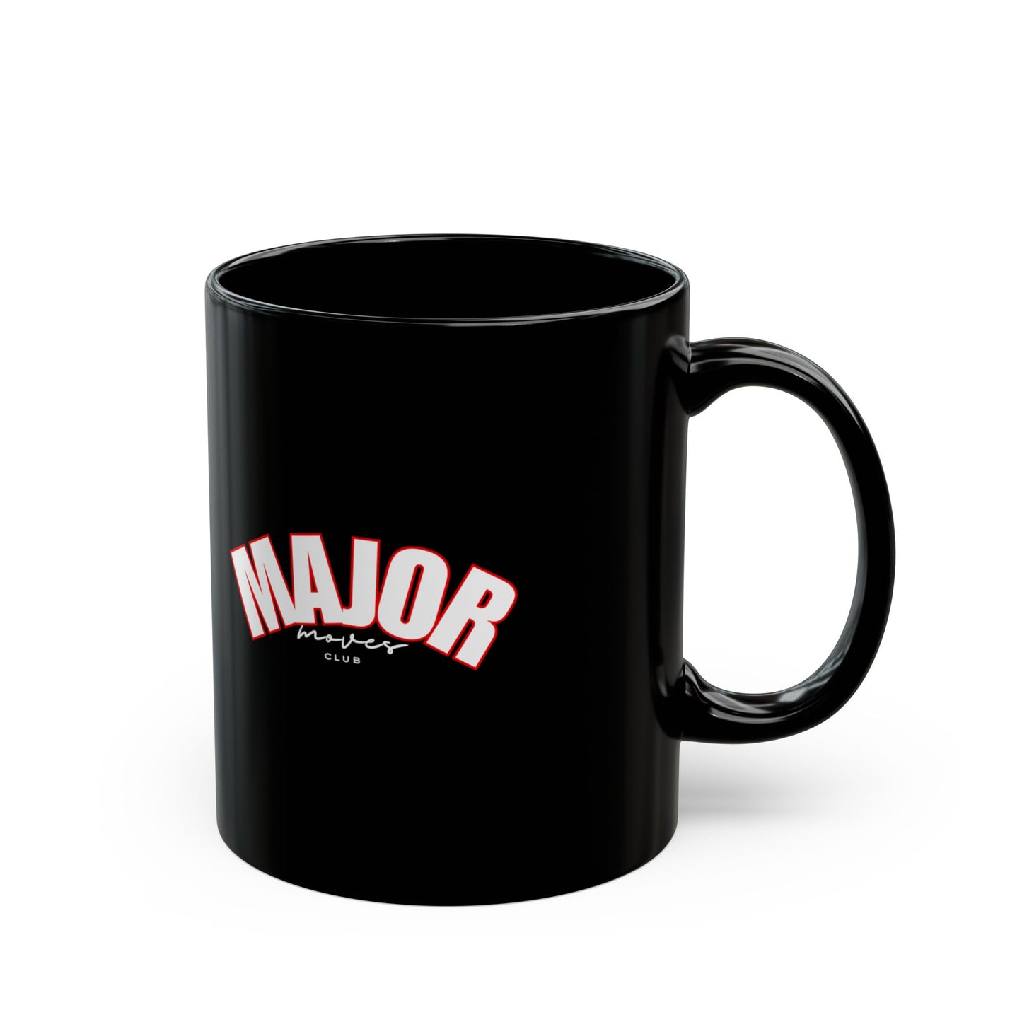 Major Vintage Logo Black Mug – 11oz & 15oz Coffee Cup