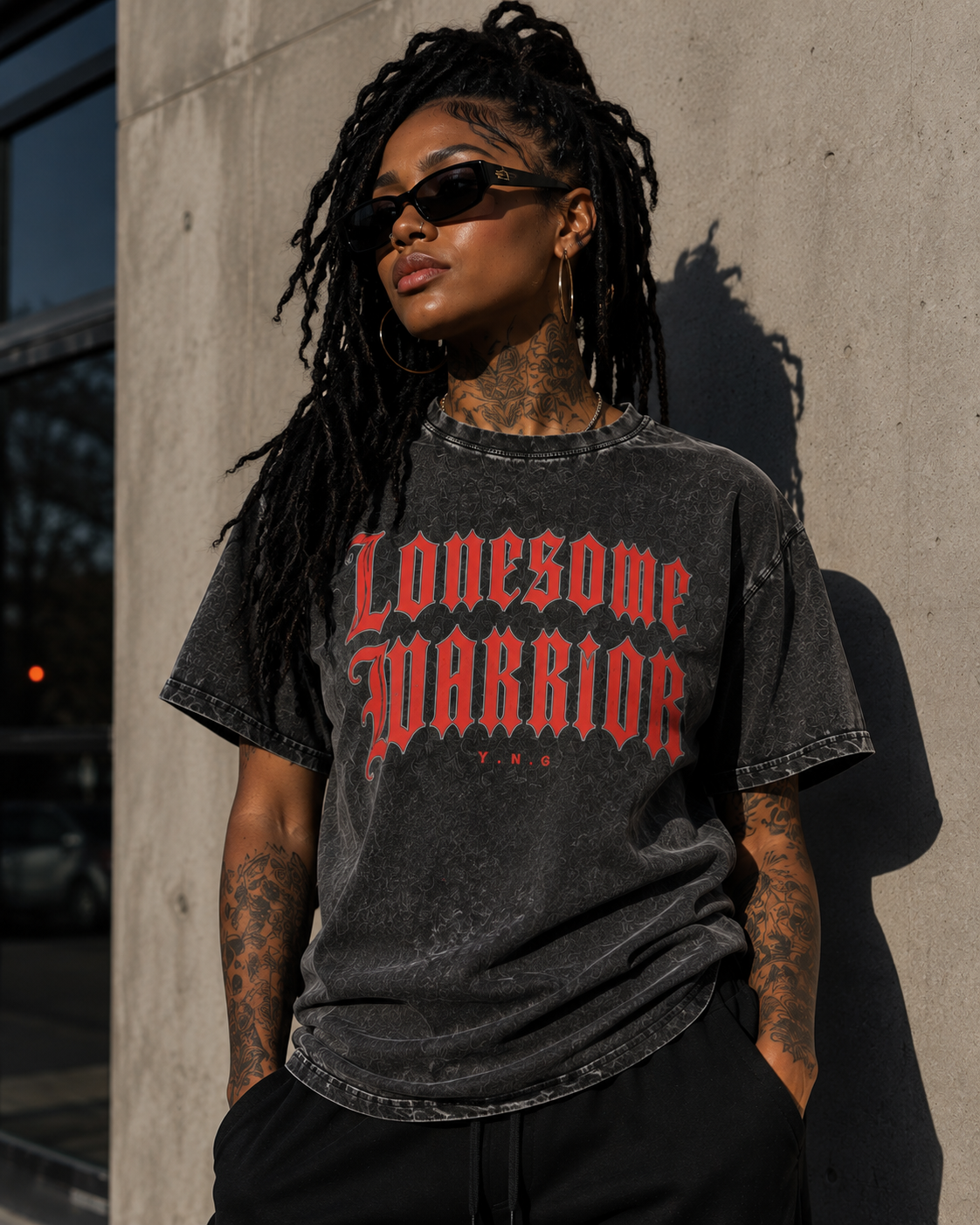 YNOTGRIND® Lonesome Warrior Premium Heavyweight Tee