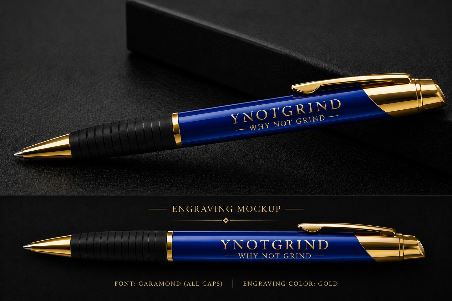 Engravable Brass Ballpoint Pen with Comfort Grip - Personalized Gift