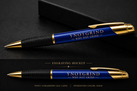 Engravable Brass Ballpoint Pen with Comfort Grip - Personalized Gift