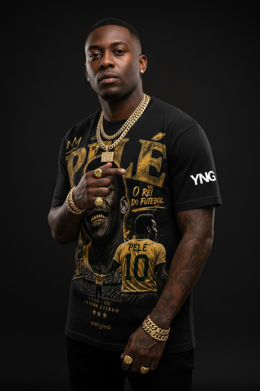Pelé Tee - Front Model Shot
