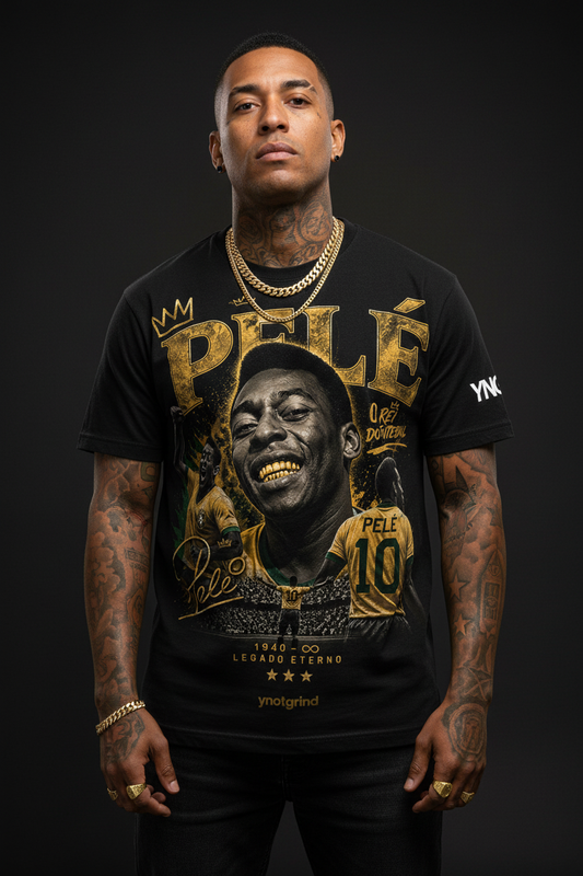 Pelé Tee - Mixed Race Model Front