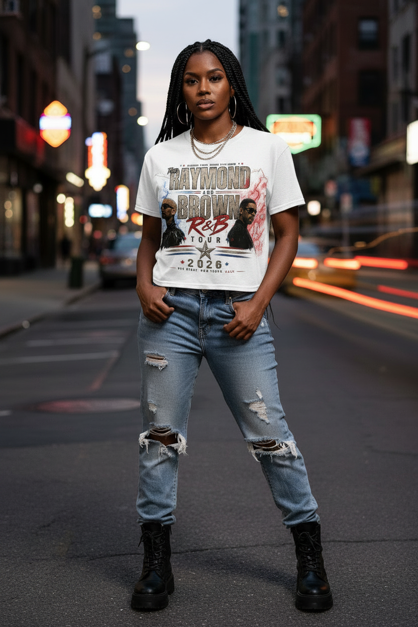 White Raymond & Brown R&B Tour Tee